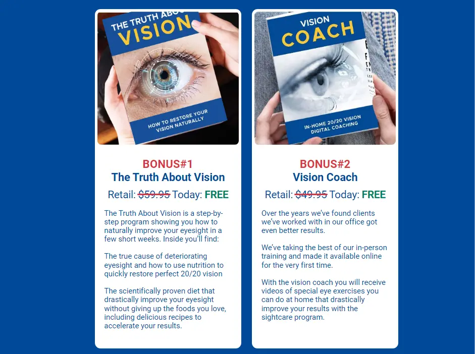 sight care free bonus ebook